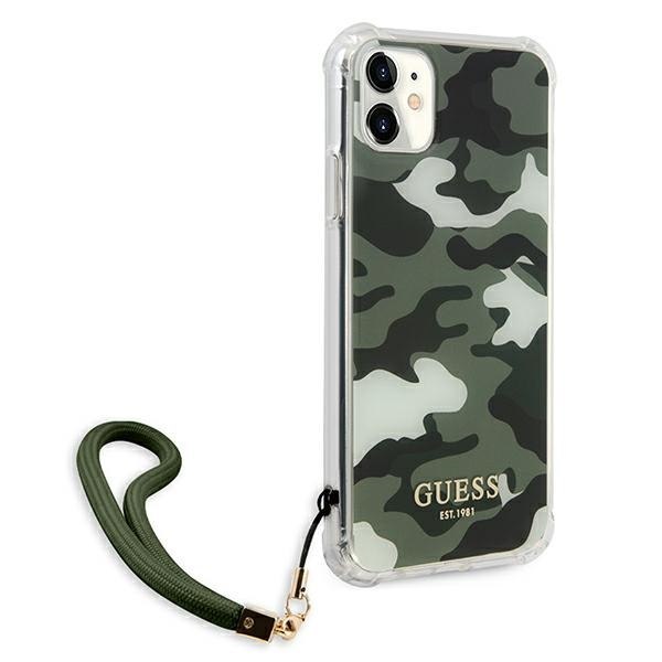 Guess GUHCN61KSARKA iPhone 11 / Xr 6,1" zielony/khaki hardcase Camo